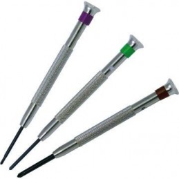 Set of 3 Precision Cruciform Screwdrivers 1,5 mm, 2,0 mm and 3,0 mm 